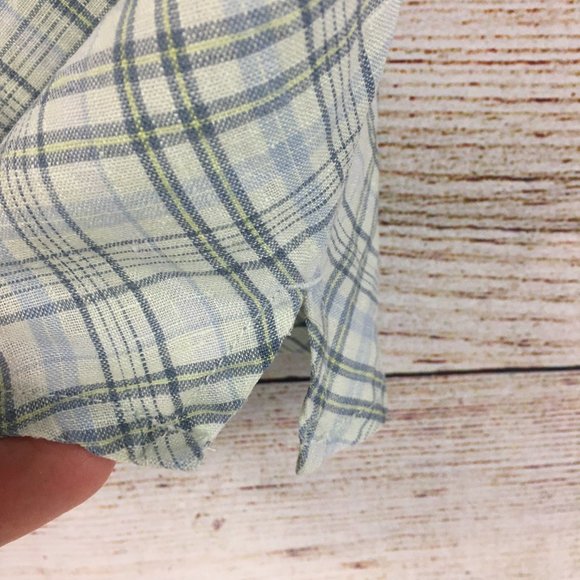 Vintage GAP Linen Sleeveless Plaid Button Front Top Y2K - Picture 3 of 11
